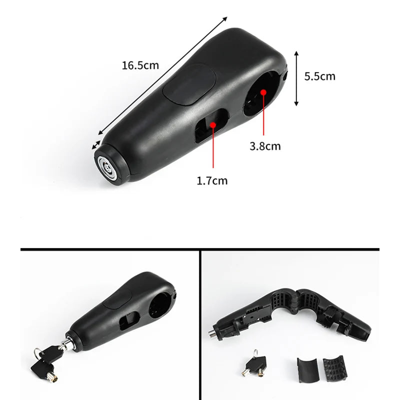 Univerzális kerékpár és motorkerékpár kormányzár riasztóval | HANDLEBAR LOCK