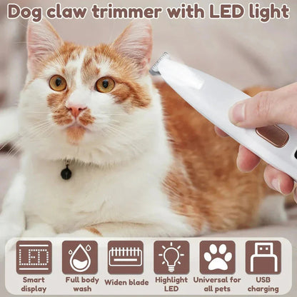 🔦✨ Vízálló, újratölthető állatnyíró, LED-es világítással 🐶💕