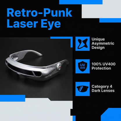 🕶️ Aszimmetrikus, retro-punk stílusú napszemüveg, hatékony UV-védelemmel és törésálló kialakítással⚡