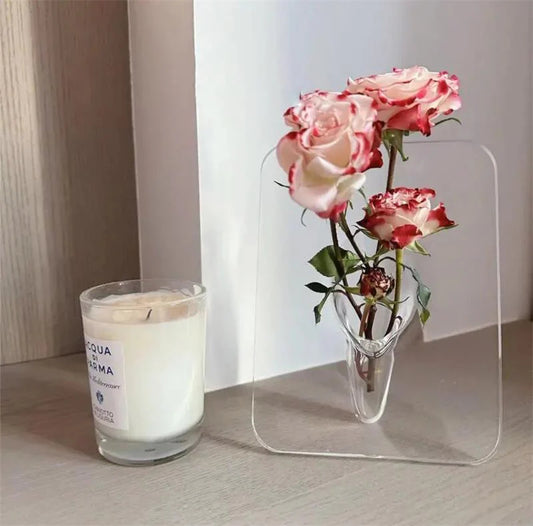 🔥Jelenleg 50% kedvezmény✨ Északi stílusú virágváza kerettel (akril anyag), törésálló 3D grafika