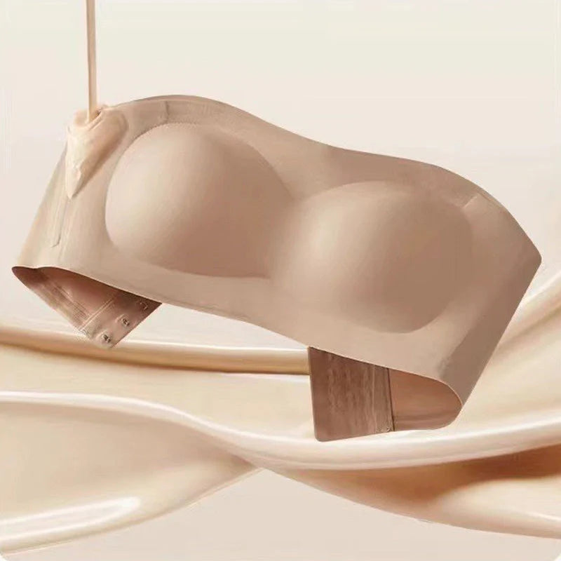 💞Női vállpánt nélküli melltartók, push-up bandeau melltartók, csúszásmentes, merevítő nélküli, támasztó, párnázott melltartók, varratmentes, kényelmes csőmelltartók