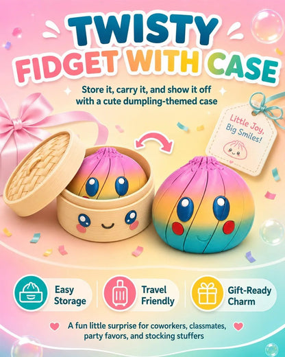 🔥Félárú akció🏷🥟 Aranyos zsemle alakú fidget játék – mozgatható ízületek, ajándékdobozzal