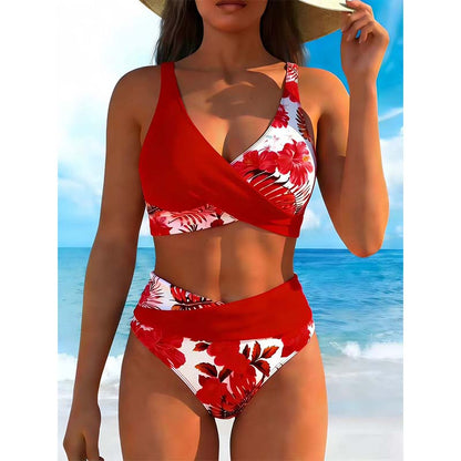 🌸 Magas Dereki mintás bikini: kiemeli az alakot – raktárról azonnal elérhető! 👙