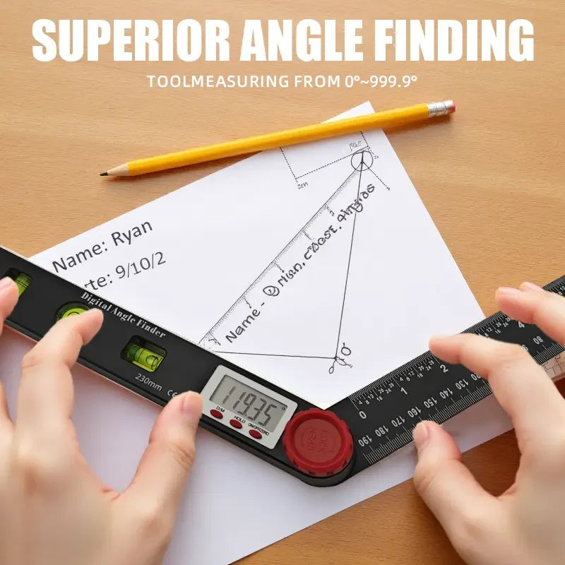 4 az 1-ben digitális szögmérő, vízmérővel | ANGLE RULER