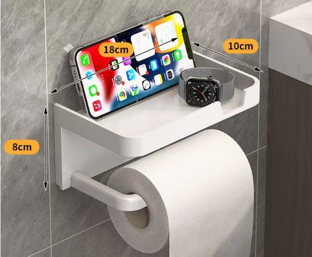 ✨💎Kedvező árú, luxus falra szerelhető WC-papír tartó (fúrás nélkül)🧻🚫🔨