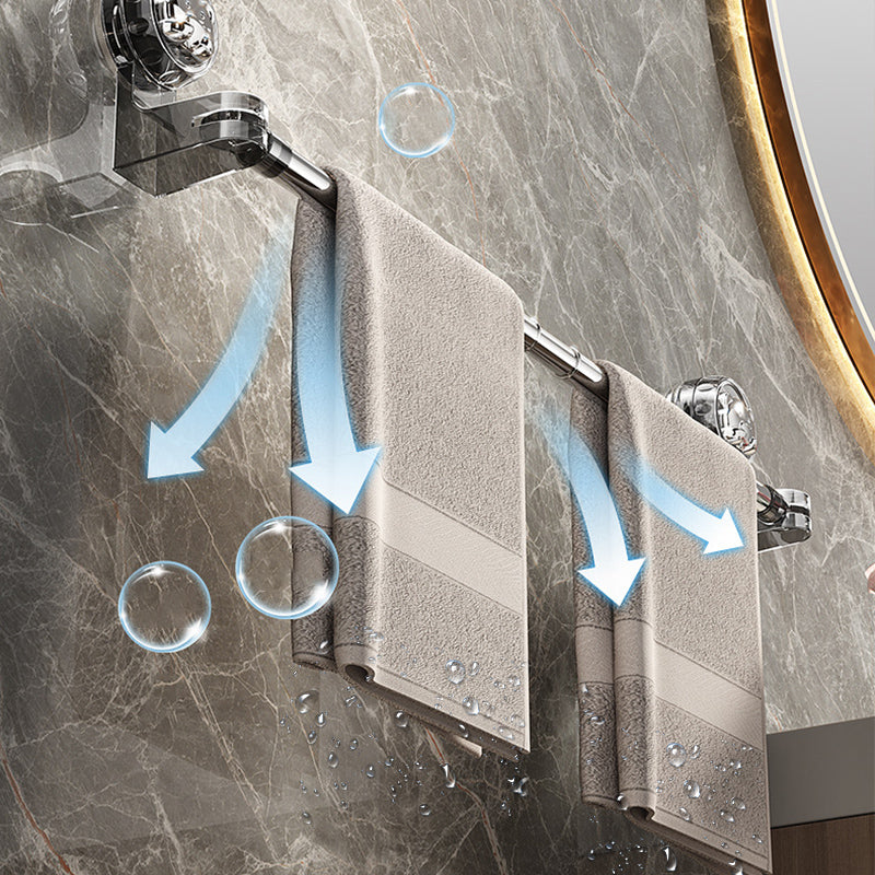 🚿🔩 Állítható törülközőtartó tapadókoronggal – Fúrás nélkül · Erős tapadás · Hosszúság állítható | Fürdőszoba/konyha/bérlőknek elengedhetetlen