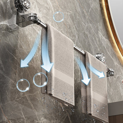 🚿🔩 Állítható törülközőtartó tapadókoronggal – Fúrás nélkül · Erős tapadás · Hosszúság állítható | Fürdőszoba/konyha/bérlőknek elengedhetetlen