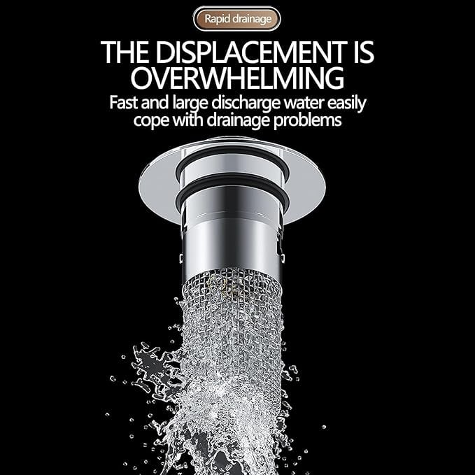 🔥 Időkorlátos akció ⚡ Rozsdamentes acél lefolyószűrő – Dugulásgátló · Szagmentes · Rovarriasztó | Csak tedd be, és felejtsd el a lefolyó problémákat 🚿🔩