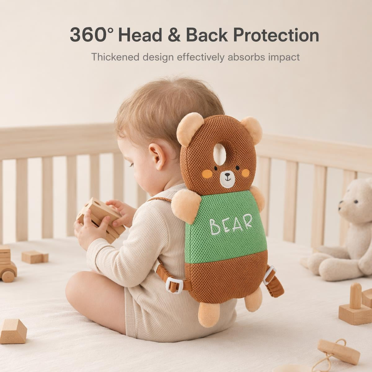 360° körvédő légáteresztő baba zuhanásgátló párna kisgyermekeknek | BABYHEAD
