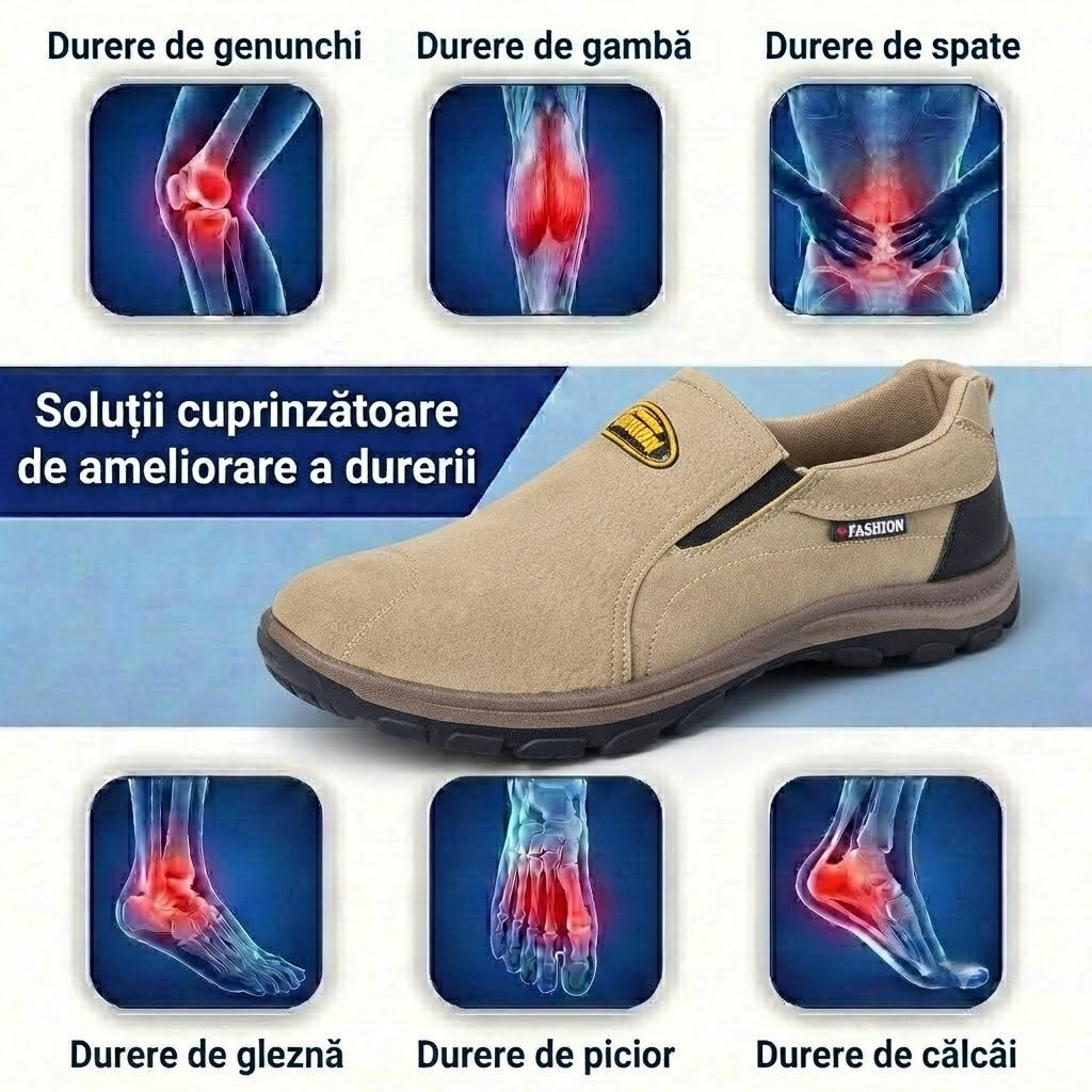 🎁Ultima zi pentru a te bucura de o reducere de 50%, nu o rata! ⏰Fabricați din piele de vițel australiană🐂Suport pentru picioare - ameliorează durerea de picioare✅Impermeabili și antiderapanți, confortabili la mers✅Eleganți și versatili.