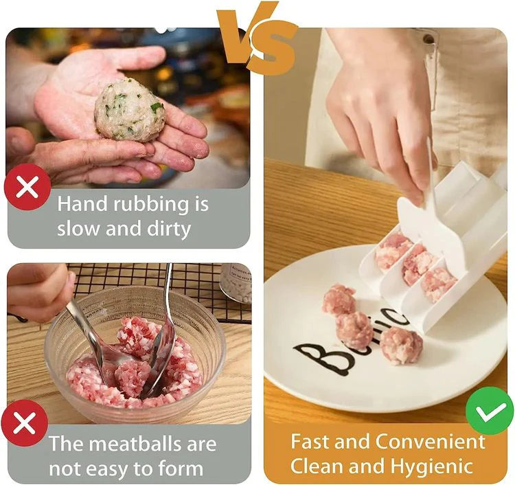 🎁 Kettőt az egy áráért 🎁 Kreatív háromfunkciós húsgombóc-forma, ami vidámságot csempész a konyhájába