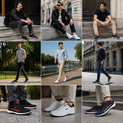 🎁Ultima zi pentru a te bucura de o reducere de 50%, nu o rata! ⏰Fabricați din piele de vițel australiană🐂Suport pentru picioare - ameliorează durerea de picioare✅Impermeabili și antiderapanți, confortabili la mers✅Eleganți și versatili.