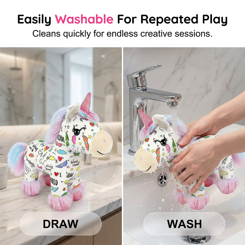 🦄🎨 Egyszarvú plüssállat kifestő készlet – Készítsd el saját kezűleg a plüssállatodat! Biztonságos, mérgező anyagoktól mentes festékek, amelyek fejlesztik a gyermekek kreativitását. Átvételkor fizethető 🧸✨