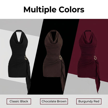 👗💫 Női, hátkivágású, karcsúsító, V-nyakú szabadidőruha