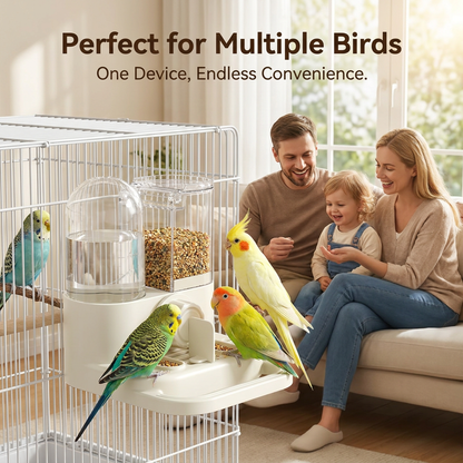 Ketrecbe szerelhető átlátszó madár tápláló készlet | BIRDFEED