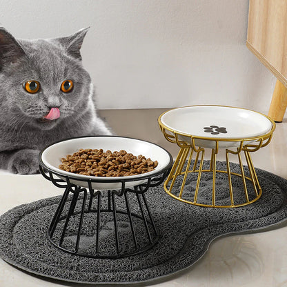 😿 A macskádnak mindig fekete az álla? Próbáld ki ezt a tálat! Kerámia, magas lábú macskatál – sima, baktériumgátló felület + nyakvédő kialakítás, állatorvosok is ajánlják 🐾💚