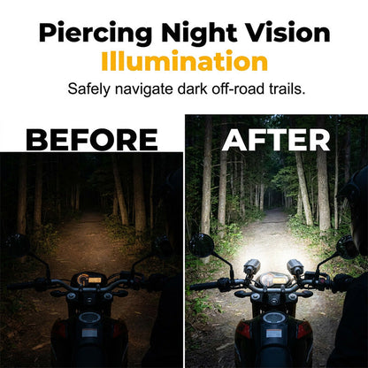 💡🏍️ Univerzális motorkerékpár-LED-fényszóró – Két színű kiegészítő menetlámpa