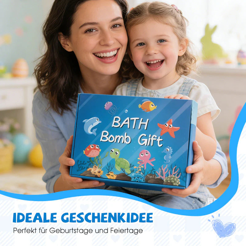 🎁🛁 12 darabos gyermekfürdőgolyó ajándékkészlet