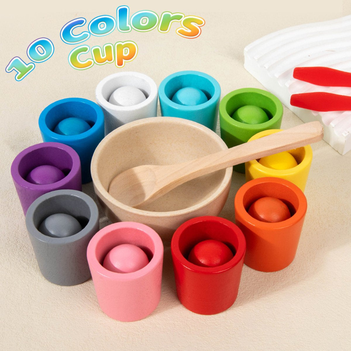 Montessori fa színosztályozó játék kisgyermekeknek | COLORSORT