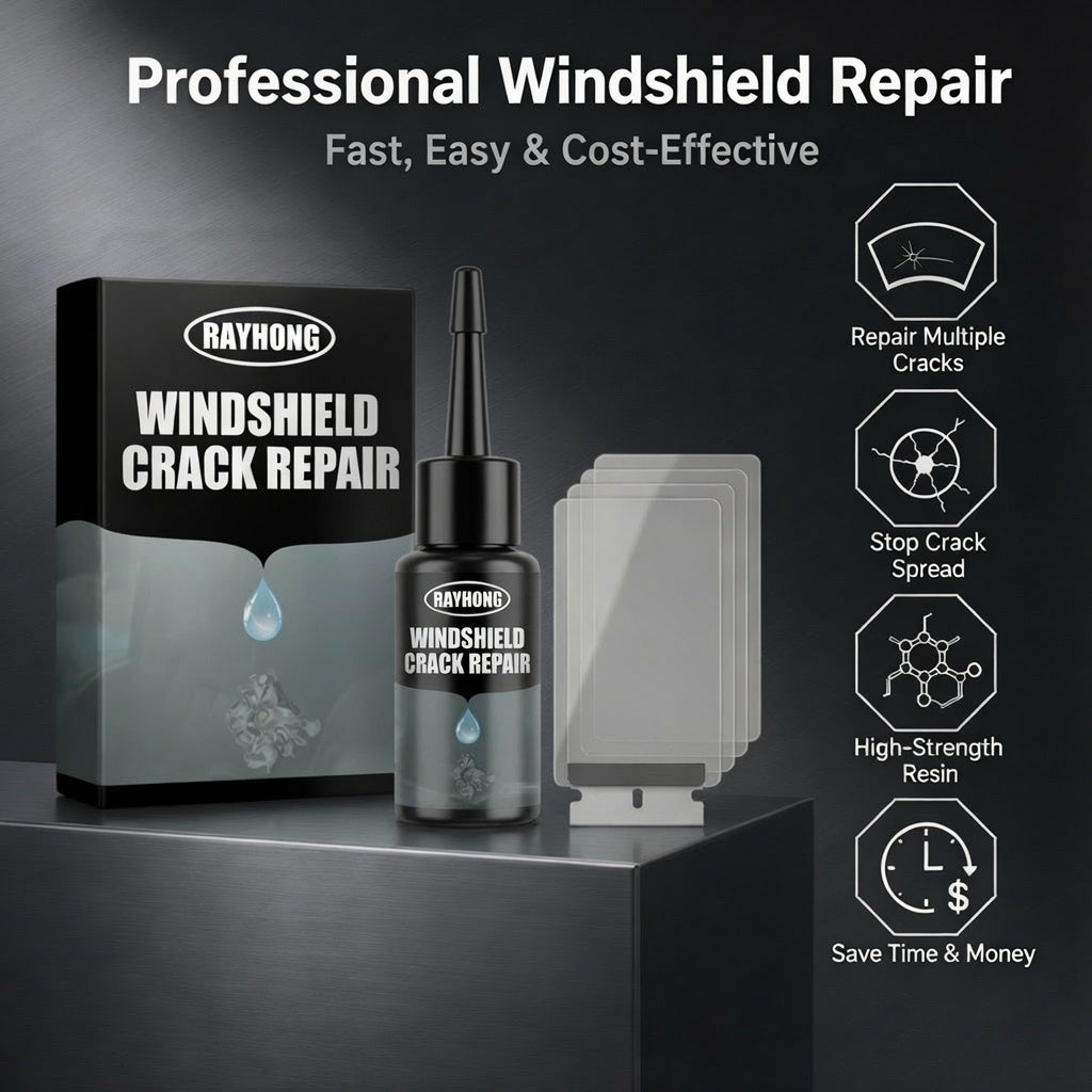 Otthoni autóüveg javító szett UV-keményedő gyantával | GLASS REPAIR KIT