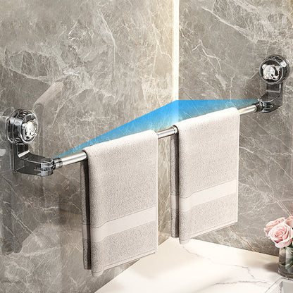 🚿🔩 Állítható törülközőtartó tapadókoronggal – Fúrás nélkül · Erős tapadás · Hosszúság állítható | Fürdőszoba/konyha/bérlőknek elengedhetetlen