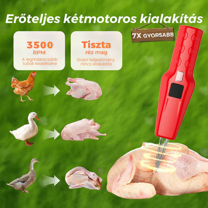 🔥🐓 Elektromos baromfi-tolltépő gép – egyszerű, idő- és energiatakarékos tolltépés! 🦆
