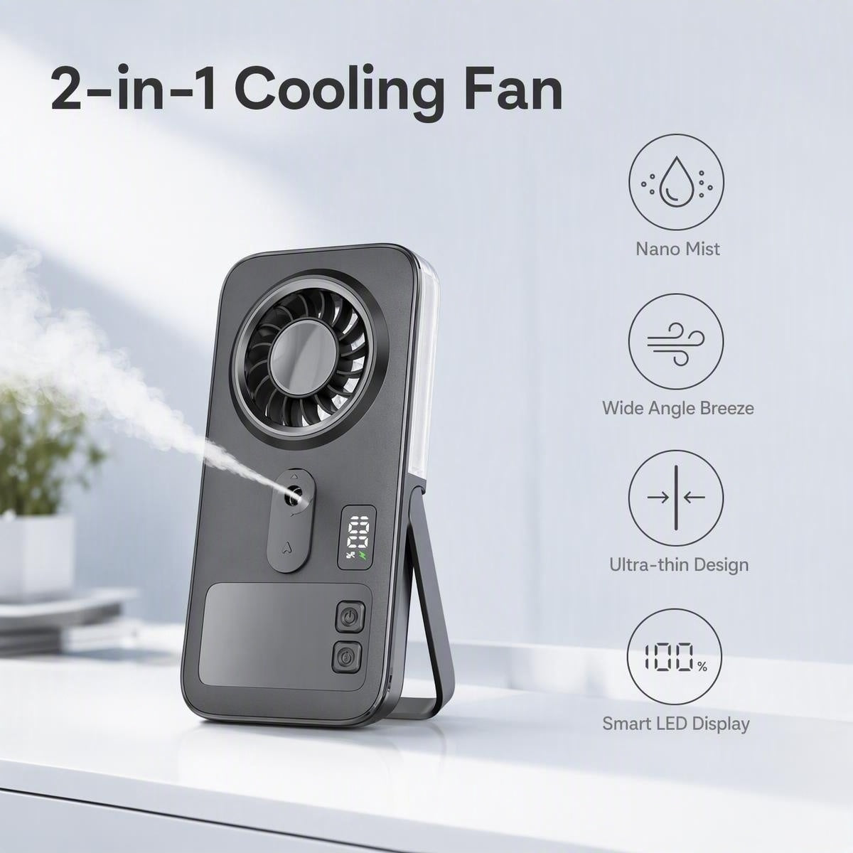 Hordozható párásító ventilátor | MIST FAN