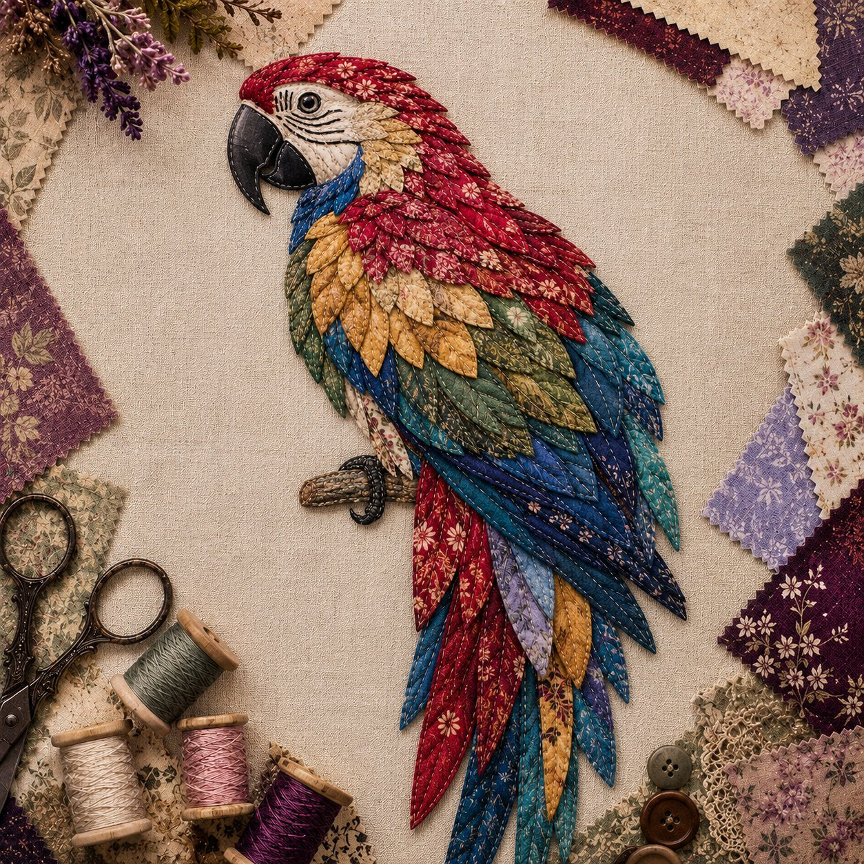 3D Patchwork Madár DIY Készlet - Ajándék | BLEMOR