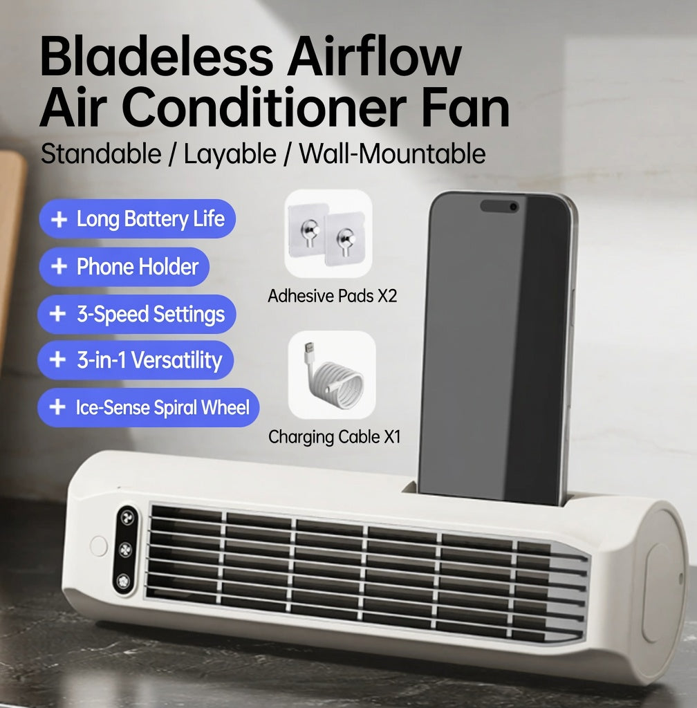 🔥✨Időkorlátozott akció! Asztali, lapát nélküli légkeringető ventilátor – lapát nélküli, biztonságos, nem sérülhet meg a kezed, erőteljesen keringeti a levegőt az egész lakásban, Type-C-n keresztül tölthető, nappaliba, hálószobába és dolgozószobába egyarán