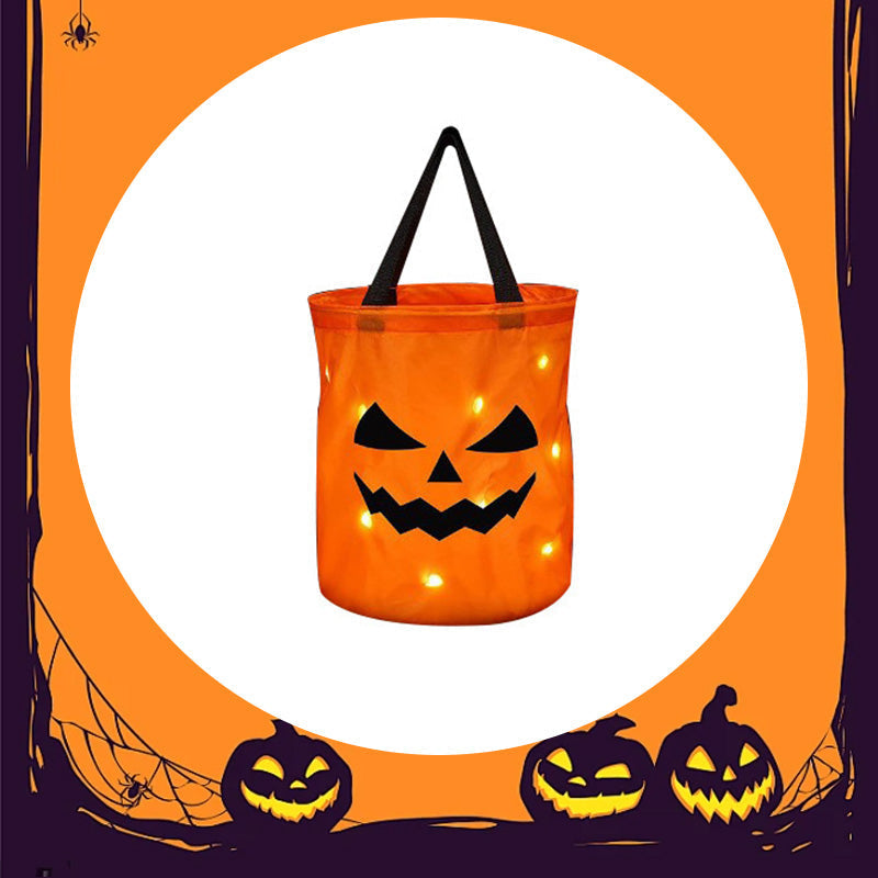🎃 2026-os akció – Több mint 15 000 darabot adtunk el! ✨ Világító halloweeni tökös táska – LED-es világítással, tágas belső térrel 🍬