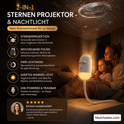 🌟 Kétfunkciós csillagkép-vetítő és éjszakai lámpa