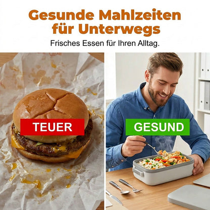 🍱50%-os kedvezmény! ⚡ Hordozható, önmelegítő funkcióval ellátott elektromos ételtartó 🌡️