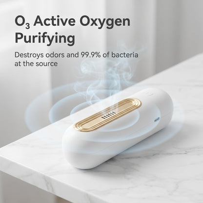 💨 Hordozható aktív oxigénes szagtalanító – USB-ről tölthető, szűrő nélkül, hatékony O₃-alapú szagtalanítás, hűtőszekrényhez, szekrényhez és autóhoz egyaránt használható, utánvéttel