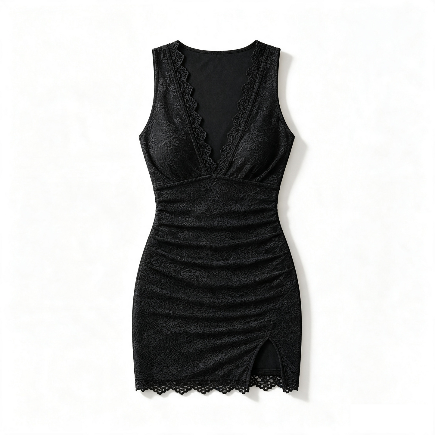 🖤 Csipke mély V-nyakú testhezálló mini szoknya | SKIRT