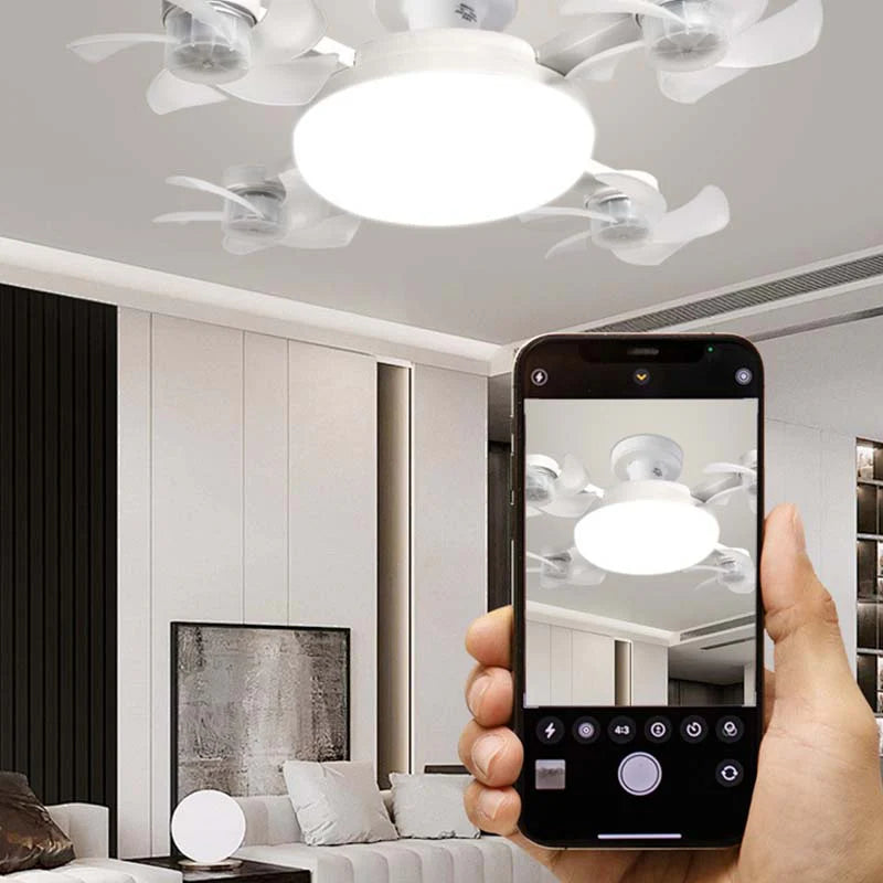 🌀 50% kedvezmény💥 LED-es világítással és távirányítóval ellátott mennyezeti ventilátor