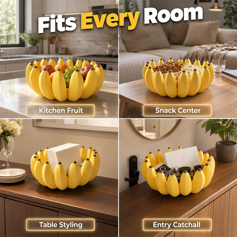 🍌✨ Kreatív banán alakú gyümölcsös tál, amely vidámságot csempész a konyhádba