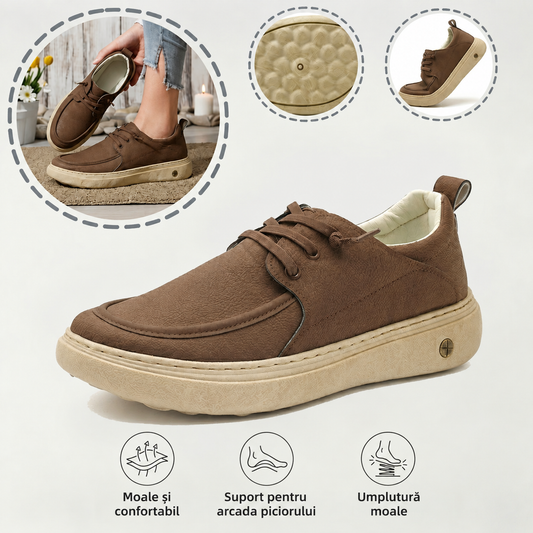 🎁Ultima zi pentru a te bucura de o reducere de 50%, nu o rata! ⏰Fabricați din piele de vițel australiană🐂Suport pentru picioare - ameliorează durerea de picioare✅Impermeabili și antiderapanți, confortabili la mers✅Eleganți și versatili.