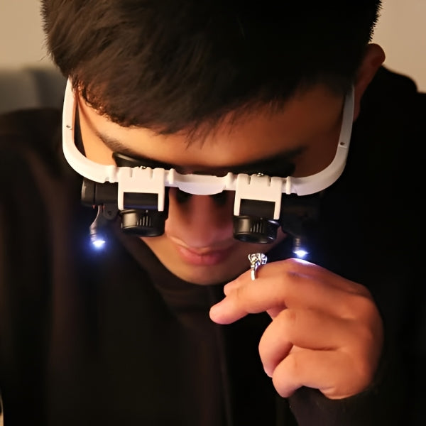 Többfokozatú LED nagyítószemüveg | GLAZOOM