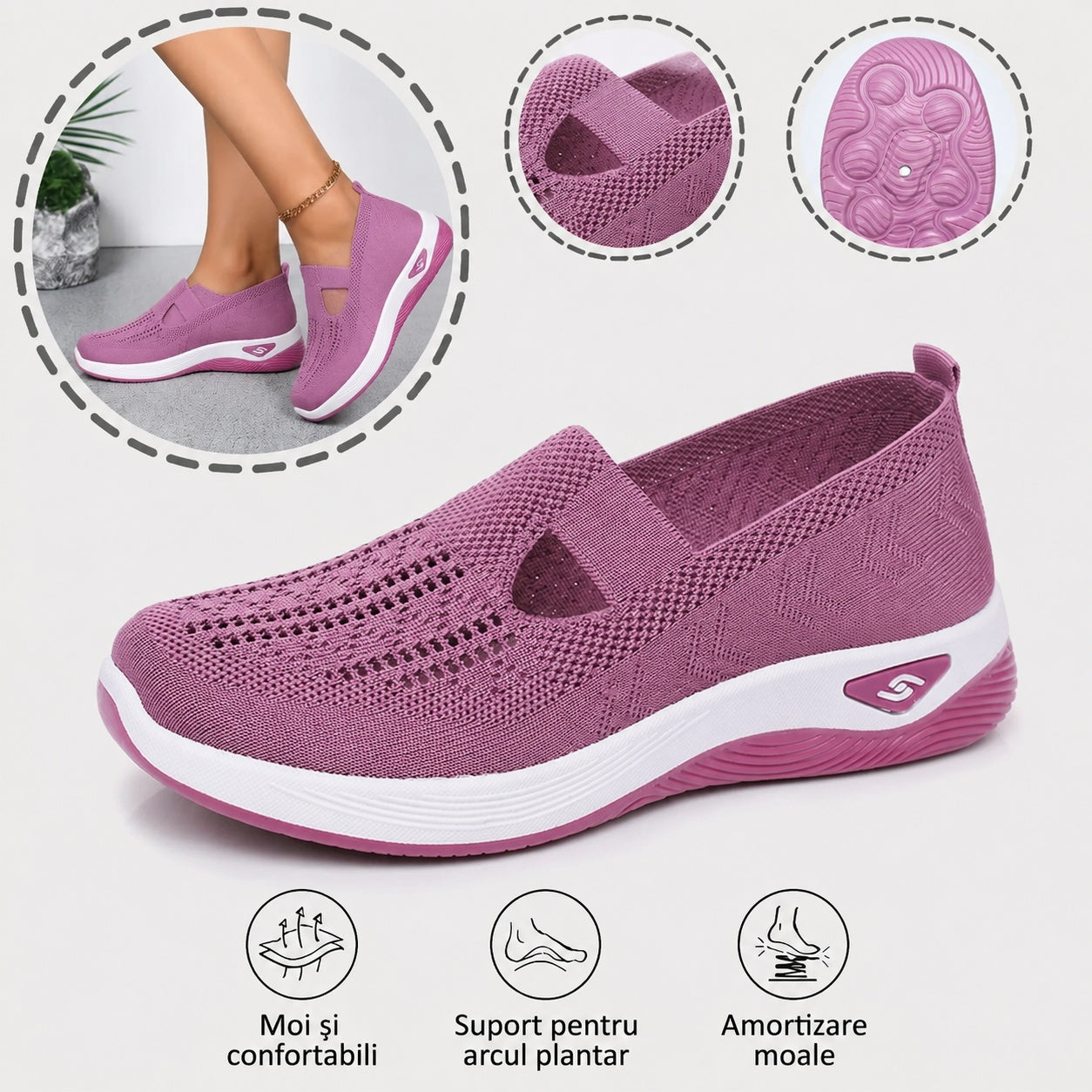 🔥Noutăți, astăzi la jumătate de preț pentru o perioadă limitată | Design ergonomic ✅Absorbție superioară a șocurilor ✅Corecție a mersului ✅Confortabile și versatile