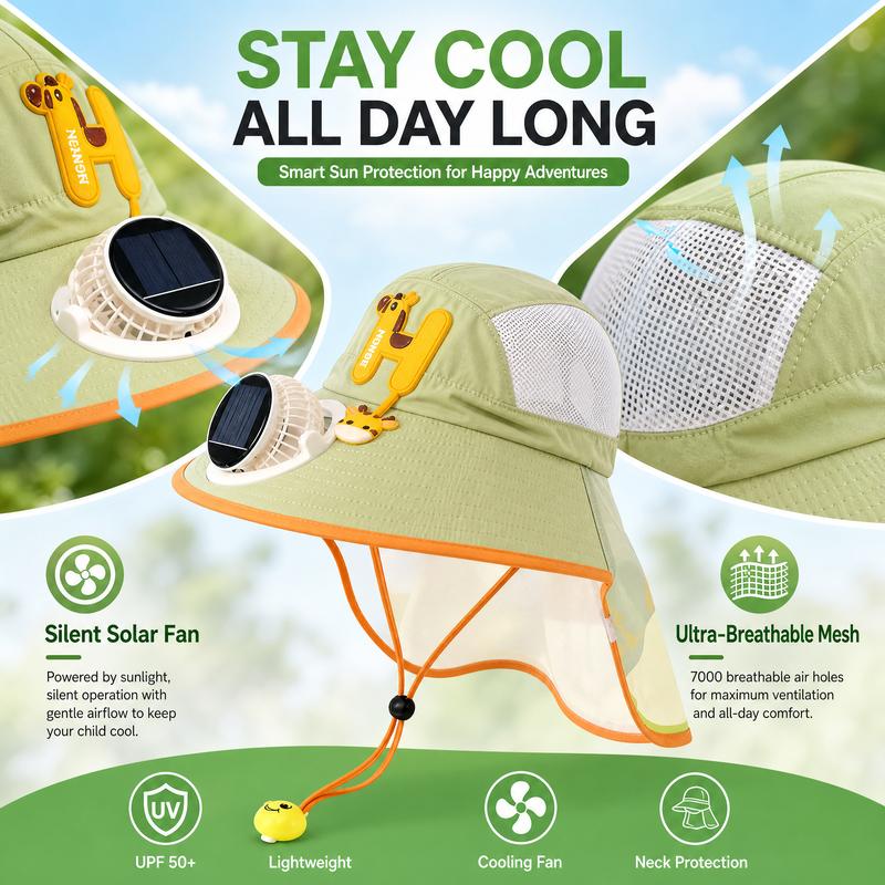 🌞👒 Napenergiával működő ventilátoros sapka – UPF50+ napvédelem + hűsítő szellőzés, a nyári szabadtéri séták „kis légkondicionálója”, utánvéttel