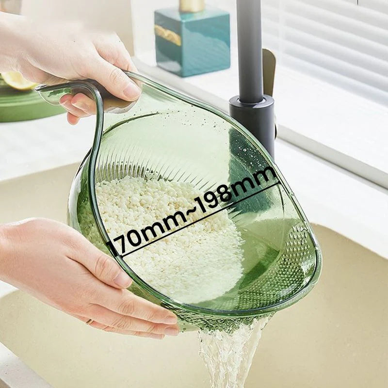 🔥1+1 ingyen🎁🍚🥣 Rizsmosó tál szűrővel és multifunkciós fogantyúval
