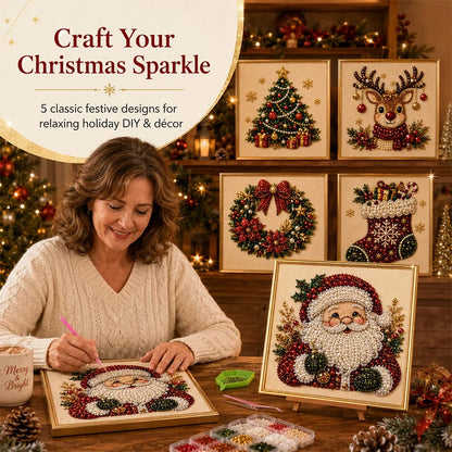 🎄🎅 🎄 Karácsonyi gyöngy strassz DIY kézműves festőkészlet | CRAFT