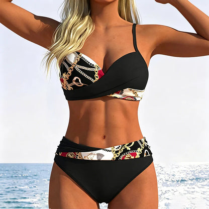 👙 Időkorlátozott 50%-os kedvezmény! ✨ Női, formázó hatású, kétrészes bikini szett
