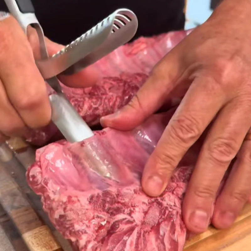 🔪 A bordák felületének gyors eltávolítása – rozsdamentes acélból készült bordakaparó csúszásgátló fogantyúval – utánvéttel 🍖