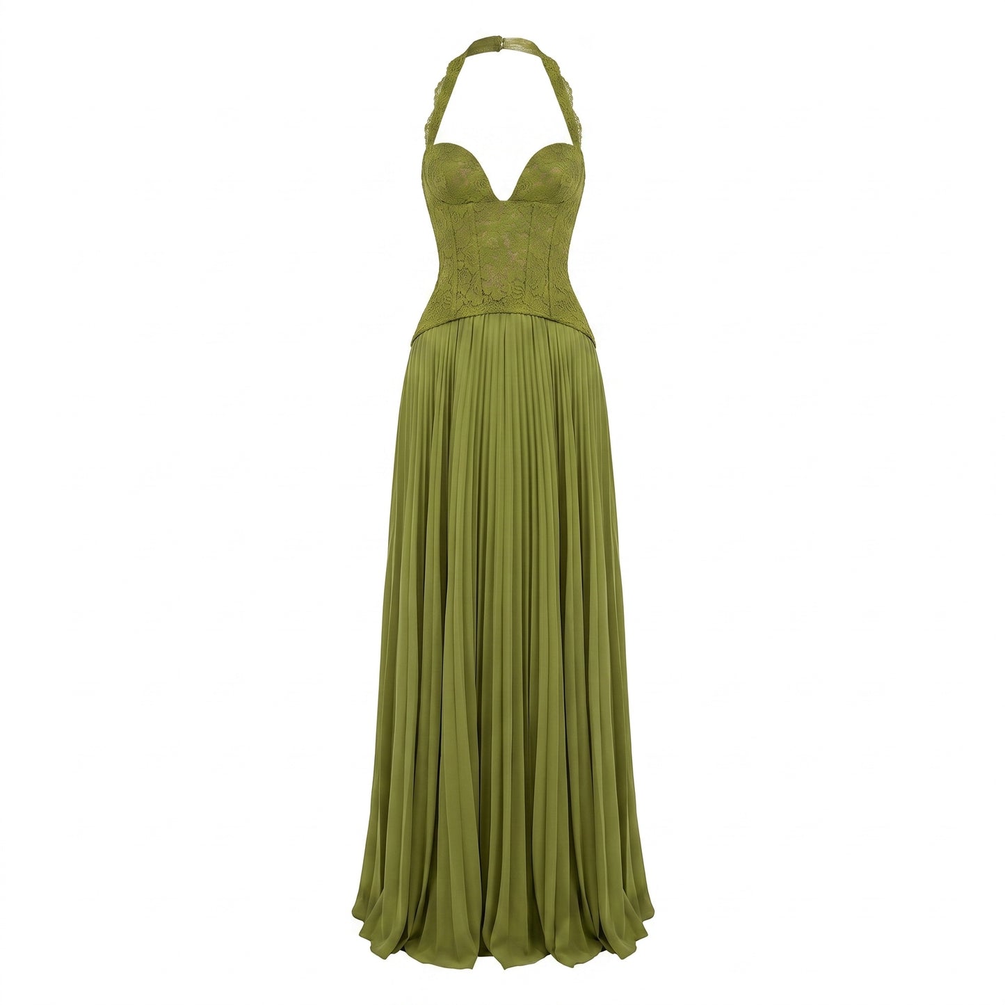 Női elegáns hátkivágásos plisszírozott ruha | SUMMERCHIC
