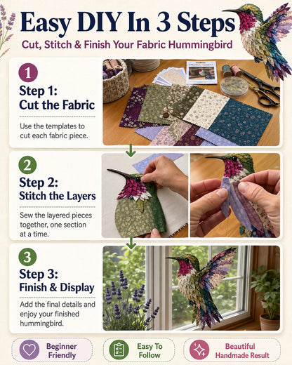 3D Patchwork Madár DIY Készlet - Ajándék | BLEMOR