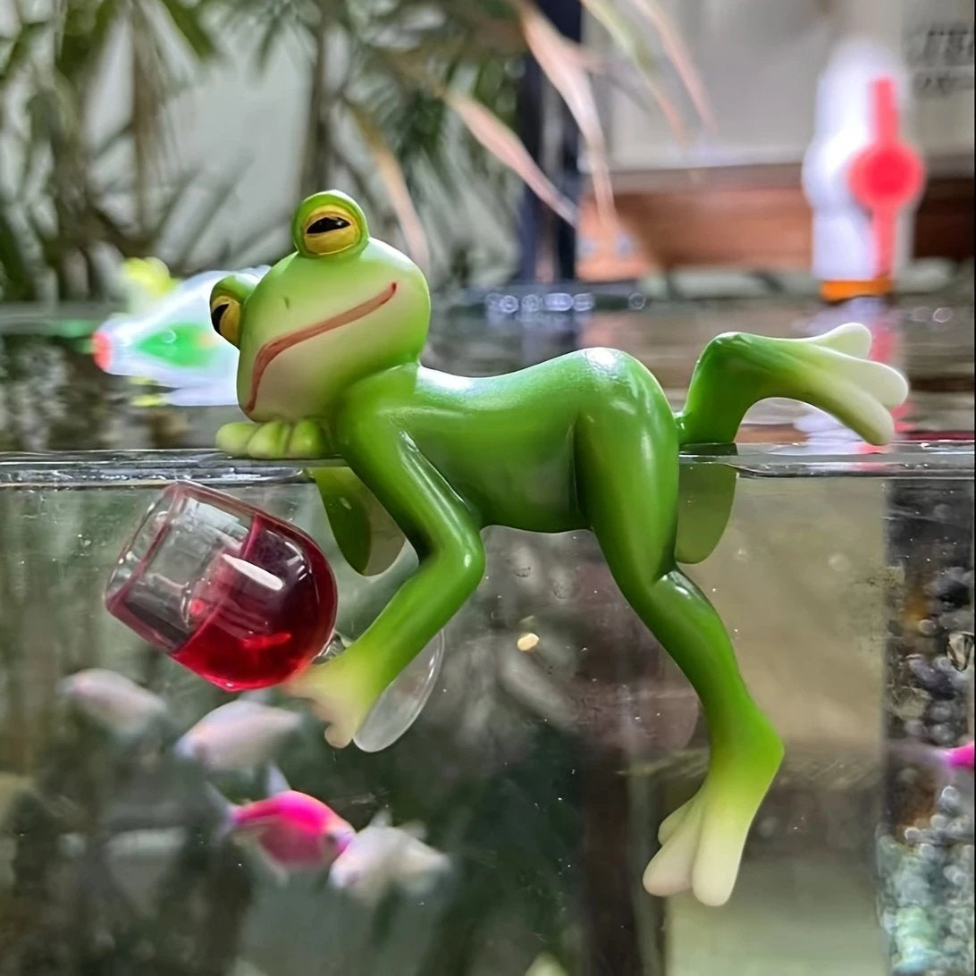 Béka alakú virágcserép-dísz | FROGDEC