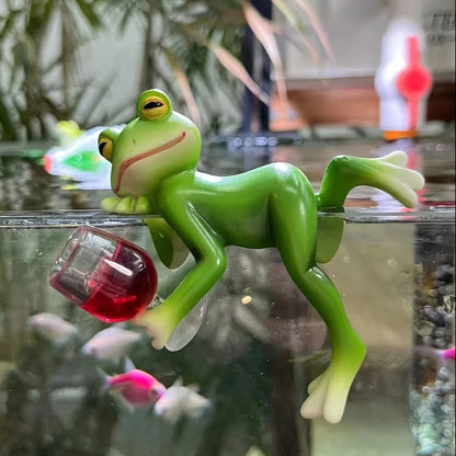 Béka alakú virágcserép-dísz | FROGDEC