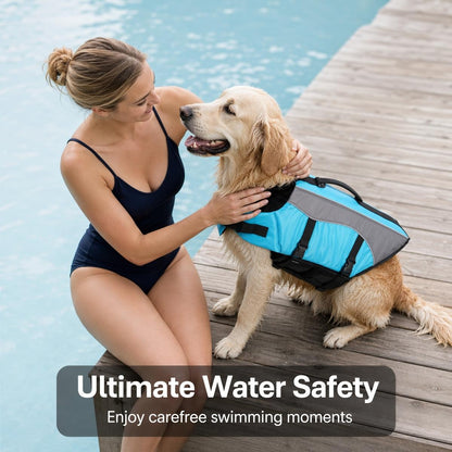 🐾 Állítható pántos kutya úszó mentőmellény | LIFE VEST