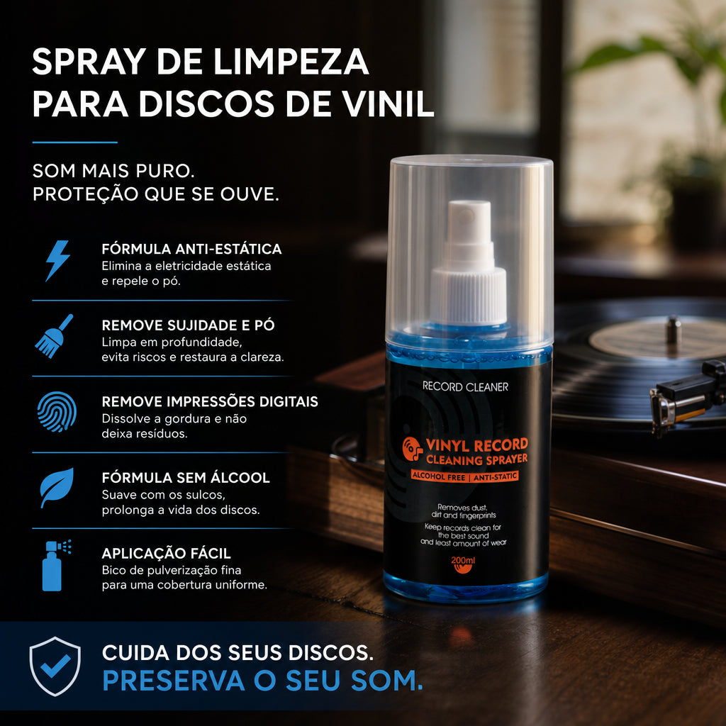 🎵 Kettőt az áráért 💥✨ Antistatikus tisztító spray vinylemezekhez